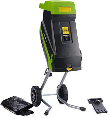 Earthwise GS015 15-Amp Electric Corded Chipper/Shredder with Collection Bag