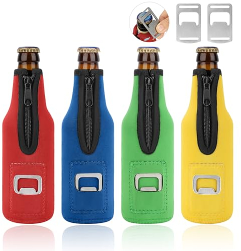 Desing Wish 4 Pezzi 12oz 330ml Manicotto per Bottiglie di Birra Neoprene Can Cooler Isolato Antiscivolo Can Cover Sleeve Cooler Covers Lattine Coke Soda Isolante Manicotto Bottiglia Forniture Feste