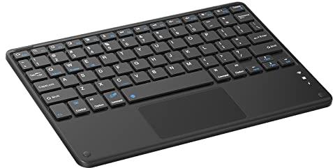Blackview Neue kabellose Bluetooth-Tastatur, Kompakte Wiederaufladbare QWERTY-Tastatur, Klare Taktile Reaktion, Mini, Type-C, Schwarz