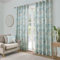 Dreams & Drapes - Duck Egg Wisteria Curtains W66 x L72 (168 x 183cm) - 2x Panels - Flower Eyelet Curtains in Duck Egg - Duck Egg Blue Floral Curtains & Drapes - Door Curtains for Bedroom/Living Room
