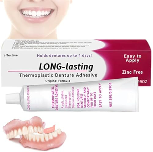 Jeremytis Denture Adhesive Kit, Comfortable, Soft Cushion and Reliner, Thermoplastic for Dentures (1pcs)