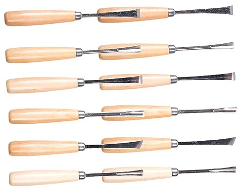 DIYEAH Para Carpintería y Tallar Madera Profesional 12 Piezas Acero De Alta Dureza Adecuado Para Carpinteros y Artesanos Escultura Manualidades Interior Exterior Verano