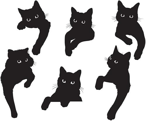 6 Pcs Black Cats Looking Out of The Corner Scrapbooking Paper Metal Craft Dies for Card Making Cut Dies Embossing New Card Making Die-Cutting and Embossing Scrapbooking Accessories