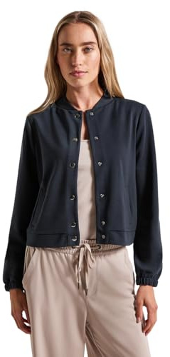 STREET ONE Damen 3227196 Leichte Sweatjacke, Deepwater Blue, 40