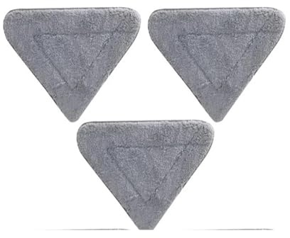 Cabezal De Repuesto Triangular For Trapeador. Utiliza Un Paño Quitapolvo De Fibra De Chenilla Plano Y Suave For Limpiar Paños De Limpieza De Artefactos Sanitarios.(3PCS Fibre cloth)