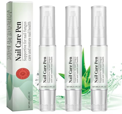 3 stycken nagelvårdspenna, nagelolja, nagelsvamp, nagelvårdspenna, nagelsvamppenna, nagelbehandlingspenna för fingernaglar och tånaglar med teeträdolja & aloe vera, födda nageltillväxt