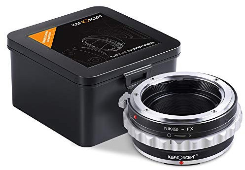 Nikon to Fuji X Adapter,K&F CONCEPT Lens Mount Adapter with Aperture Control Ring for Nikon Nikkor G AI F Mount Lens to Fujifilm Fuji X FX Mount Camera for Fuji XT2 XT20 XE3 XT1 X-T2