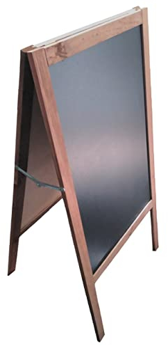 Lavagna nera con cavalletto,120 x 60 cm, adatta per pennarello in gesso liquido e gesso tradizionale,2 pannelli