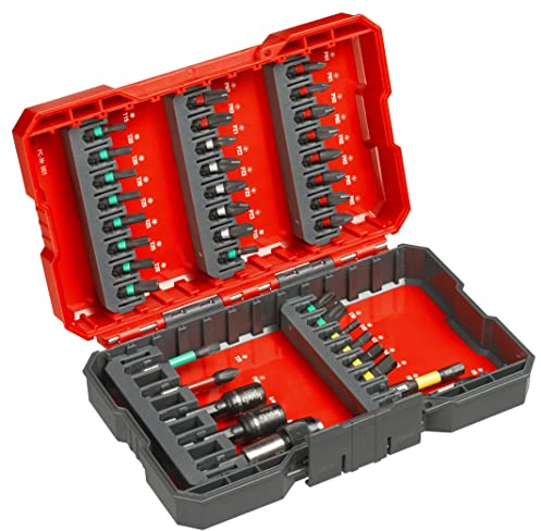 kwb Bit-Box für Impact-/ Schlagschrauber 37-teilig Bitset mit Bithalter und schlagfesten Steckschlüsseln, E C 44626 Schäfte