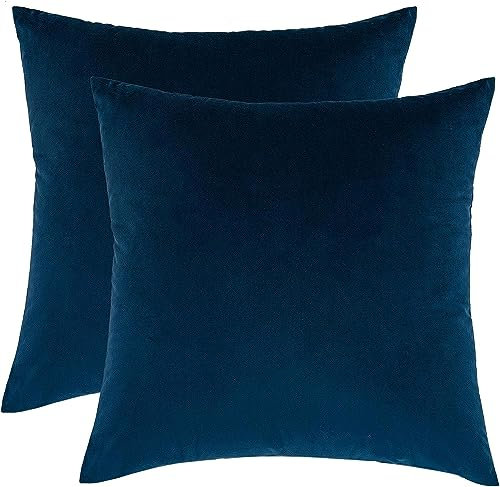 RECYCO Zierkissenbezüge Samt Marineblau 40x40