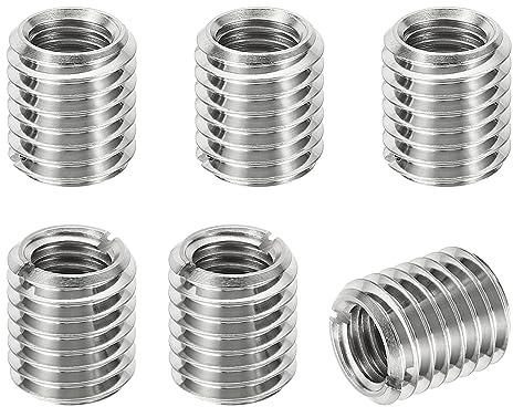 PATIKIL Gängadaptrar reduceringshylsa mutter, 6 st M14*2 hane till M10*1,5 hona reparation infoga mutter skruv reducerare omvandling rostfritt stål fastsättning 16 mm