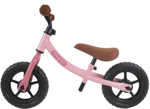 Hippiez Metal Balance Bike Worker Old Pink ab 2 Jahren – Pinkes Laufrad – Verstellbarer Sattel und Lenker – Für Mädchen – Kompakt und sicher – Niedriger Einstieg