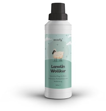 Eco:fy Cure de laine Lanolin avec graisse pour vêtements, pantalons et chaussures, sans pesticides et de moutons biologiques, entretien