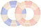 Schwimming4 2PCS Streifen Schwimmring Erwachsene groß, Pool Schwimmring, Schwimmreifen mit Griffen, Transparenter Pool Floating Ring, Dauerhafter Schwimmreifen, Sommerpool Wasser