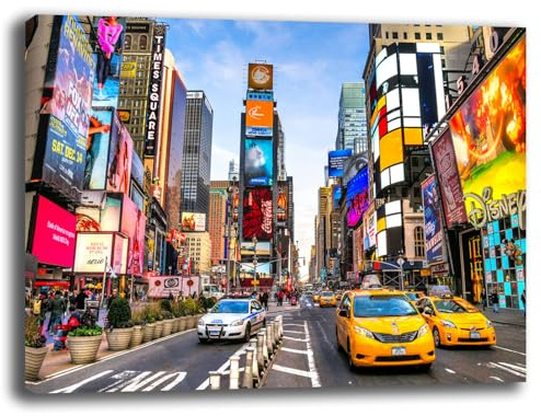 Printerland Quadro Moderno NEW YORK Città Citta' Stati Uniti Quadri moderni soggiorno da Parete XXL grande Stampa su tela Canvas Decorazione Murale muro Arredo Camera da letto Cucina (1, 30x40 cm)