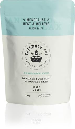 Menopause Rest & Relieve (Bergamot & Cedarwood) Magnesium Epsom Salts by Cotswold Spa Bathing Co. (GenM Tick)