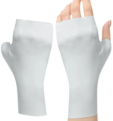 Gants de protection solaire sans doigts - Mitaines anti-UV - Gants d'escalade pour femme - Gants d'été respirants - Gants de vélo avec protection UV pour cyclisme, conduite, escalade