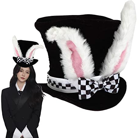JMOCD Chapeau Haut De Lapin Chapeau,Pâques Lapin Deguisement Costume Accessoire, Chapeaux de Lapin de Pâques, Pour adultes, Halloween, Pâques, fête, cosplay, décoration de costume