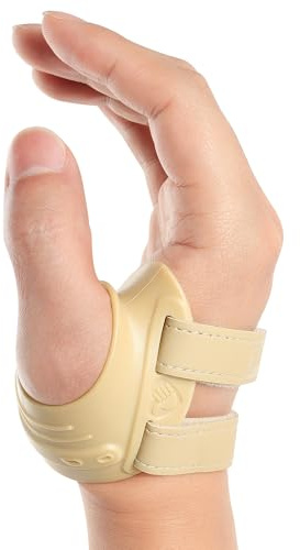 FORTEMOTUS Orthèse de Pouce Droite, Bandage Orthopédique CMC avec Attelle Pouce, Soulagement de Douleur pour l'arthrose et Arthrite de l'articulation en Selle du Pouce(Couleur de Peau, S, 16-19 cm)