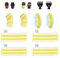 14Pcs Microfibre Steam Cleaner Pad Brush Sets for Kärcher EasyFix SC 1, SC 2, SC 3, SC 4, SC 5 Steam Cleaner, 4 Floor Cloth Pads, 4 Hand Nozzle Cloth Cover, 4 Round Brushes, 2 Joint