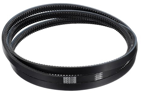 sourcing map 2/3VX1120 EPDM V-Belt, 2 Banded, Cogged Industrial V Belt 112 Outside Circumference x 0.71 Width x 0.39 Thickness