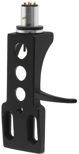 TOPBATHY Portatestina per Giradischi Phono Supporto Testina Fono a Filo, Accessorio Sostituzione Testina Fonografica Nero, Controllo Risonanza per Dj e Audiofilo