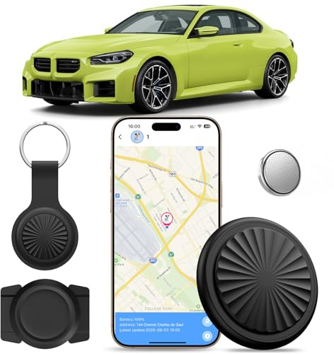 GPS Tracker per Auto, Localizzatori GPS Compatibile con iOS e Android, Senza Abbonamento,Impermeabile IP67,Riproduzione Tracciato 7 Giorni,Autonomia 365 Giorni,Adatto per Auto/Animali Domestici/Chiavi