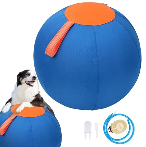 Balle Géante De Troupeau Pour Chiens - Ballon De Berger 65cm Haute Résistance | Jouet D'entraînement Gonflable En Pvc Et Polyester, Indéchirable Avec Pompe Incluse | Pour L'exercice En Plein Air