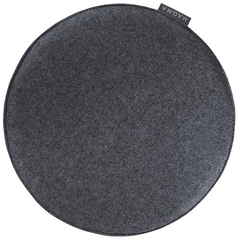 MAGMA AVARO Stuhlkissen/Sitzkissen für Indoor und Outdoor, Öko-Tex Siegel, waschbar bis 30°C, 1 Stück, 35x35cm, Anthrazit