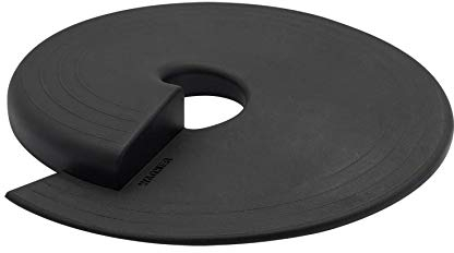 WAGNER Türstopper STOP BLACK - Durchmesser Ø 110 x 15 mm, hochwertiger Kunststoff, schwarz, zum Unterschieben und Einklemmen, fixiert die Tür, schützt Tür und Wand - Design Award - 15698101
