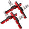 MEXITAL 2 Paar V-Brake Bremsschuhe Fahrrad V-Bremse V Fahrrad bremsbeläge mit Sechskantmuttern und Distanzstücken V Fahrrad brems blöcke Set 70 mm v Brake bremsbeläge V Brake Fahrrad Bremsschuhe