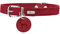 HUNTER AALBORG Hundehalsband, Leder, schlicht, robust, komfortabel, 47 (S-M), rot