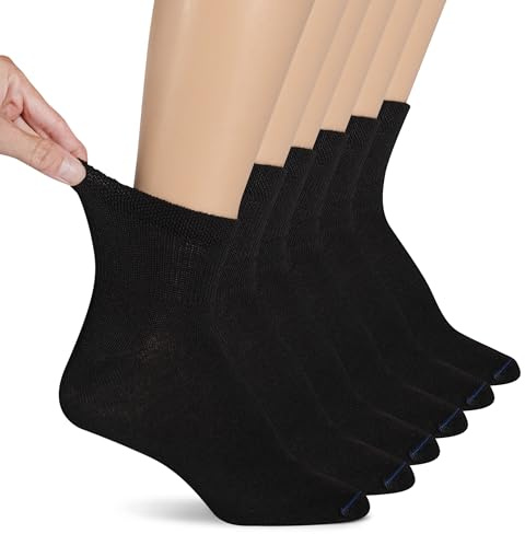 Dr. Scholl's Women's Diabetes & Circulator - 4 6 Pair Packs Socks, Black, 6.5-12 US