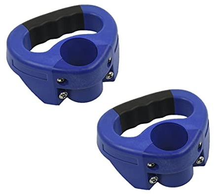 MULTIBROS 2 manijas para rueda de apoyo de 48 mm de diámetro, mango de goma para caravanas y remolques