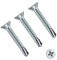 TERF® Self Drilling Countersunk Screws 3.5 X 25mm Self Tapping Phillips Drive Screw for Plasterboard Wood Metal Sheet Steel Sheet Roofing Window - Pack of 100
