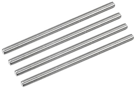 sourcing map Fully Threaded Rod M6x110mm 1mm Thread Pitch 4Pcs