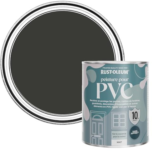 Rust-Oleum Black uPVC Door and Window Paint in Matt Finish - Dark Magic 750ml