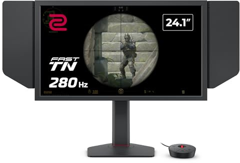 BenQ ZOWIE XL2540X+ 24.1 280Hz Gaming Monitor for eSports, 1080p, New Fast TN, XL Setting to Share, height adjustment powered by industrial-grade bearing design, S Switch, Shielding Hood