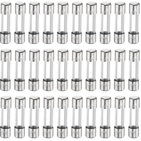 QUARKZMAN 30 Piezas Fusibles 2.5A 125 Volt Fusible Rápido De Vidrio F2.5AL250V 5x20mm Fusibles De Acción Rápida Para Sistemas Eléctricos De Luces Navideñas Microondas Televisores