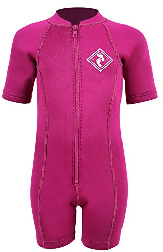Aquatica Baby Toddler Wetsuit First Wetsuit Full Neoprene (XS, Raspberry)