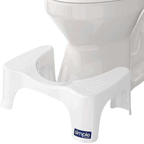 Squatty Potty Simple Badezimmer Toilette Hocker, 7-Zoll Höhe, Weiß