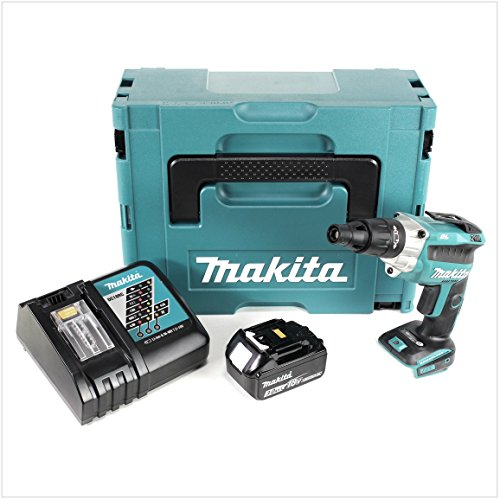 Makita DFS 251 RF1J - Avvitatore per cartongesso, 18 V brushless + 1 batteria 3,0 Ah + caricatore rapido in Makpac 2