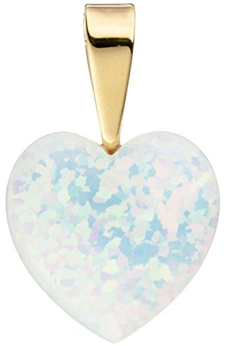 Jobo Damen-Anhänger Herz aus 8 Karat 333 Gold mit einem synthetischen Opal