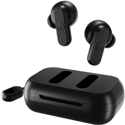 Skullcandy Dime In-Ear Wireless Earbuds, 12 Hr Battery, Microphone, Works with iPhone Android and Bluetooth Devices - Black