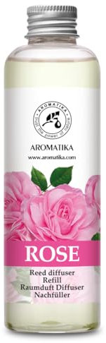 Raumduft Diffuser Nachfüller Rose 200ml - Rose Nachfüller für Duftdiffusor - Reed Diffuser Refill - Raumbeduftung - Zimmerduft Rose - Diffuser Nachfüllen - Rosen Raumduft - Rosenduft - Raumluft