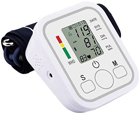 Mediawave Store - Misuratore Automatico di Pressione Arteriosa da Braccio Monitor Domestico, Sfigmomanometro Digitale, Pressione Sanguigna, Aritmie, funzione di Memoria, 322546