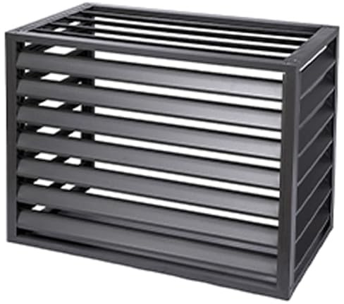 Air Conditioner Privacy Fence, Outdoor Unit Air Conditioner Cover, Trash Can Decorative Slat Fence, Louver Grid Panel, Aluminum Alloy for Outdoor Privacy Protection Air Conditioner or Trash Can ( Colo