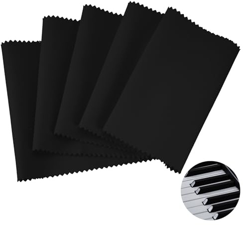 Linkidea Copertura antipolvere per tastiera del pianoforte, copertura antipolvere in panno per tastiera acustica e digitale a 88 tasti e tastiera Electri1c (nero classico)