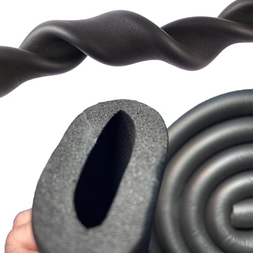 Rohrisolierung Schaumstoff 20 25 32 43 50 63 76 90 110mm ID Schaumstoffrohr für die Wasserleitungsisolierung 20 mm dick Anti-Rutsch für warm- und kaltwasserrohrisolierung 1,8 Meter Länge 1 Stück(50mm