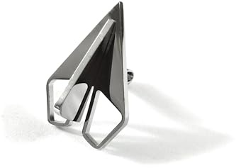 Climple Broche en forme d'avion en papier pour homme et femme – Broche en métal pour fête, costume d'affaires, 32.5mm x 23.8mm / 1.28 x 0.94, Acier inoxydable, Pas de gemme